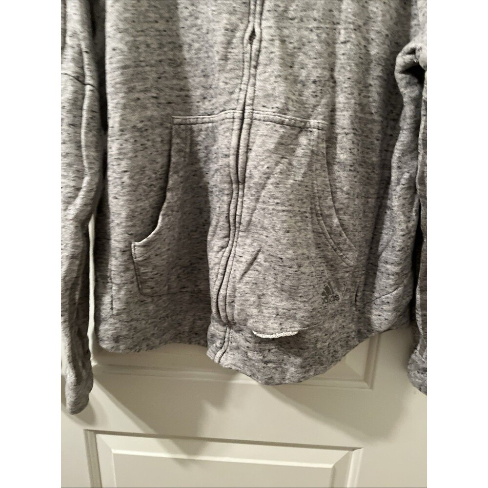 Adidas Women's Full Zip Sweatshirt Hoodie Jacket Size Unknown Gray - Picture 9 of 14